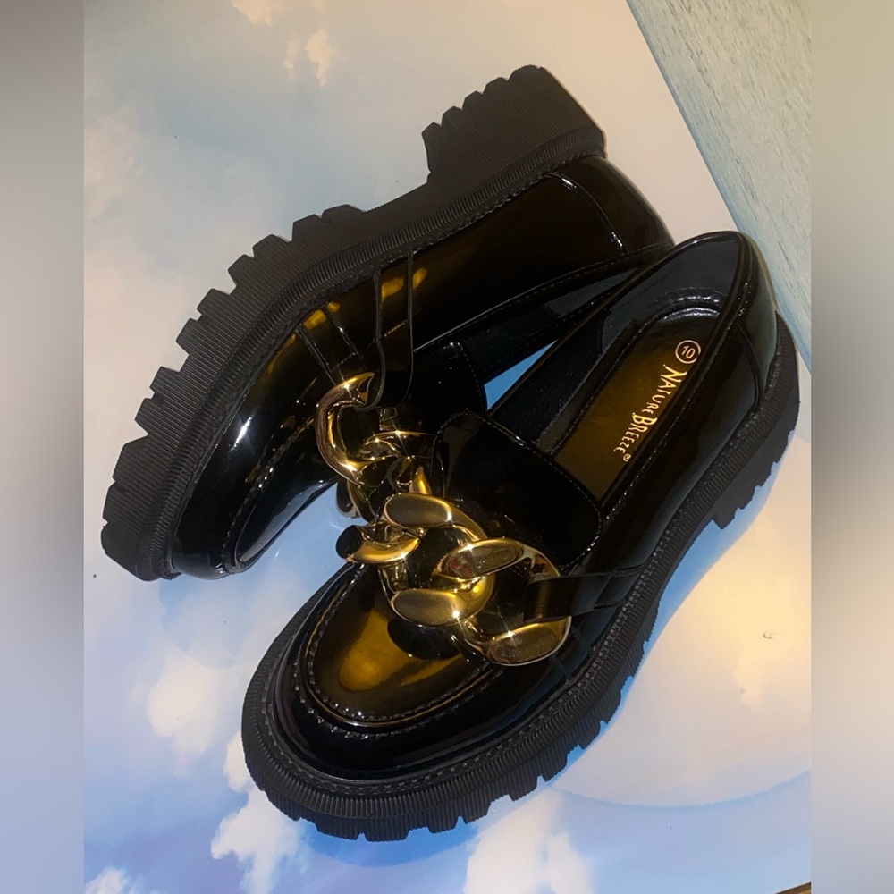 PATENT LEATHER LOAFER, sz 10